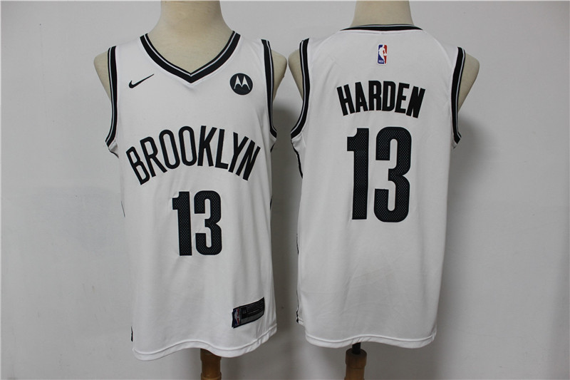 2021 Men Brooklyn Nets #13 Harden white Home Stitched NBA Jersey